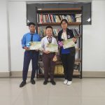 Winners of the painting competition during the world environment day
